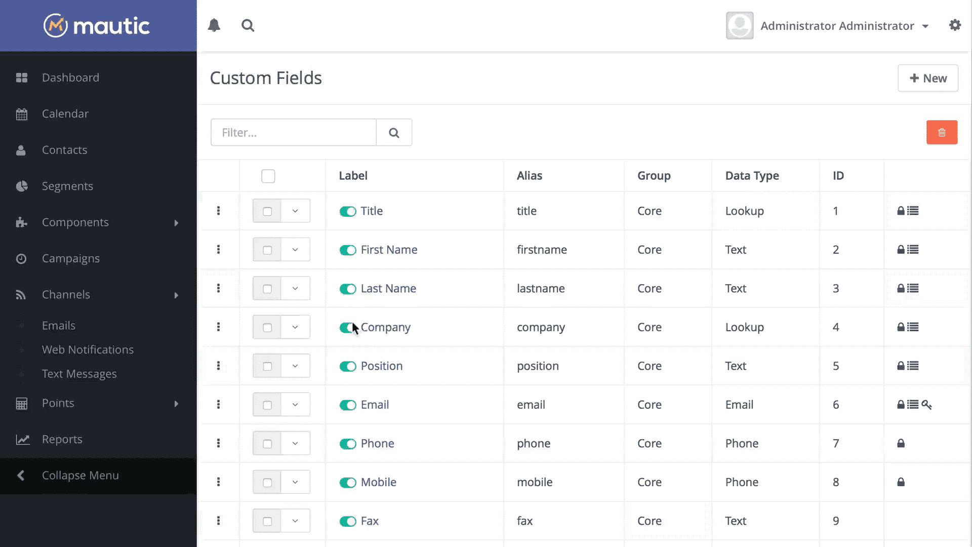 unpublish fields